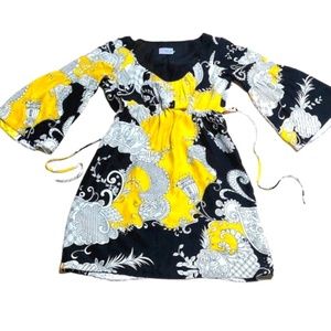 Alice and Trixie 100% Silk MadeinUSA Medium Floral Paisley Summer Dress